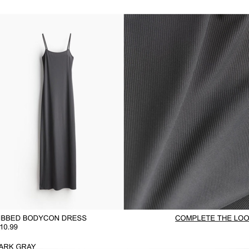 H&M Dark Gray Maxi Dress